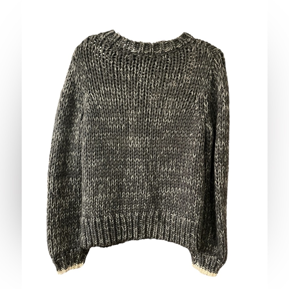 NWT Free People Reindeer Holiday Sweater Grey Combo Size M. - Picture 6 of 10